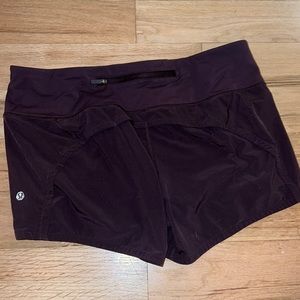 lululemon size 8 run shorts